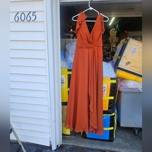 #231 NWT burnt orange formal dress size 10